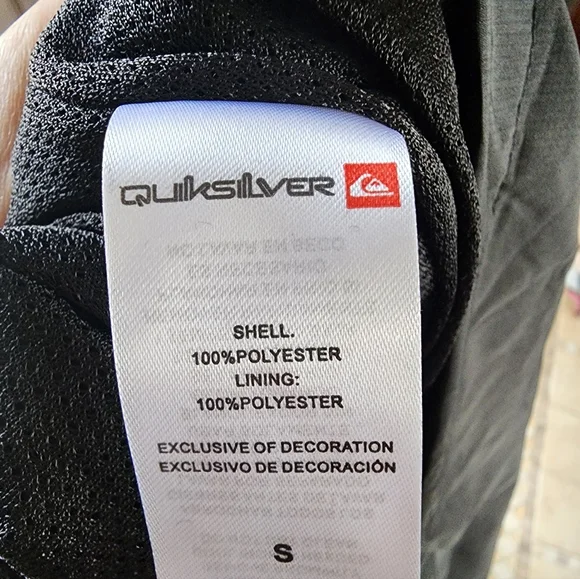 Men's Black Quiksilver Hooded Jacket - Picture 8 of 9